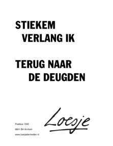stiekem verlang ik terug naar de deugden loesje